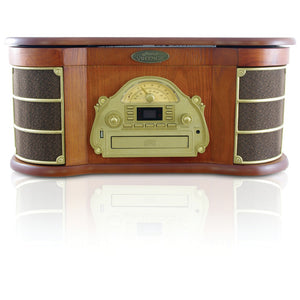 Bluetooth® Vintage-Style Turntable, Record Player, CD, Cassettes, MP3s