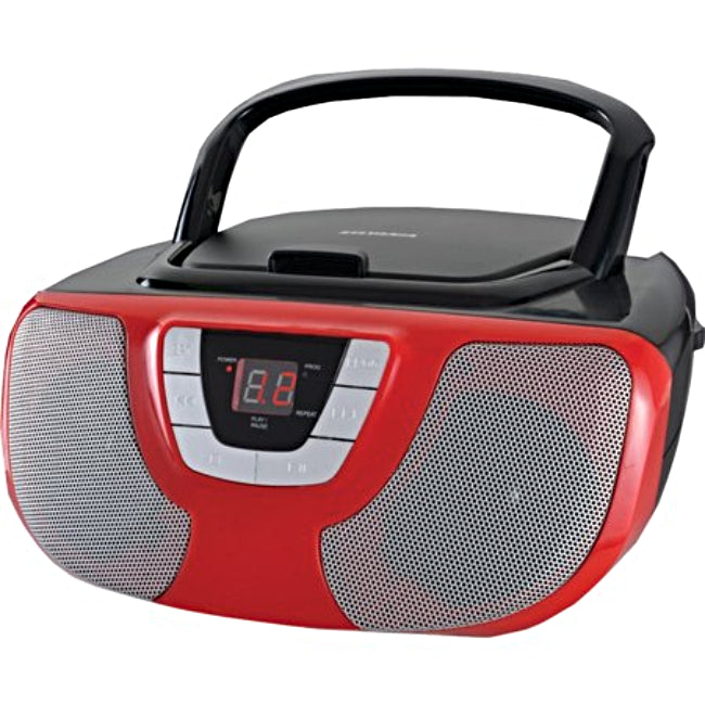 Sylvania Red Portable Radio and CD Player Boom Box