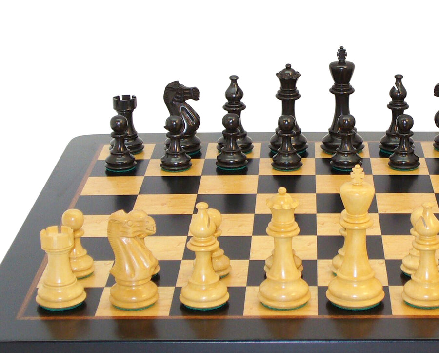 Classic Style Chess Set, Double Weighted Chess Pieces, Maple Board